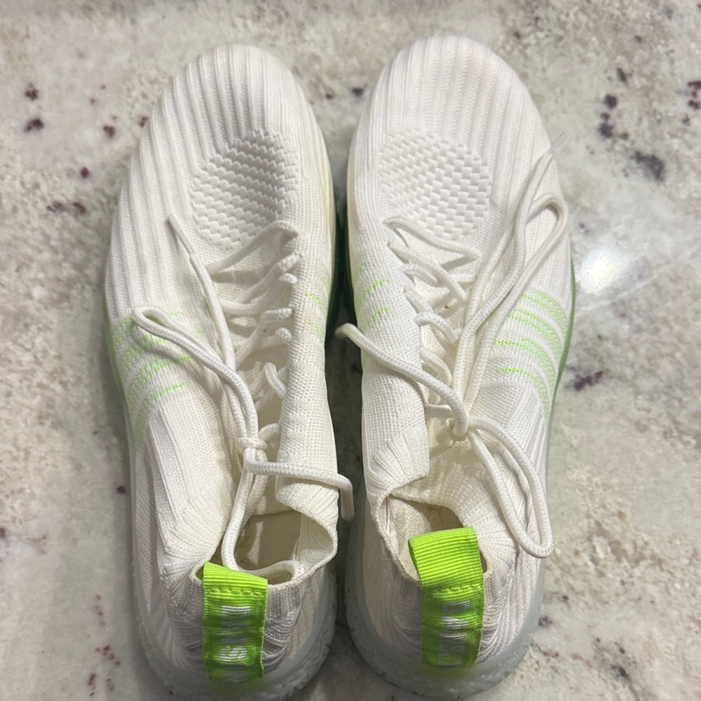 Danskin White and Green Sneakers